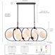 Concentro 8 Light 56 inch Dark Bronze Linear Chandelier Ceiling Light