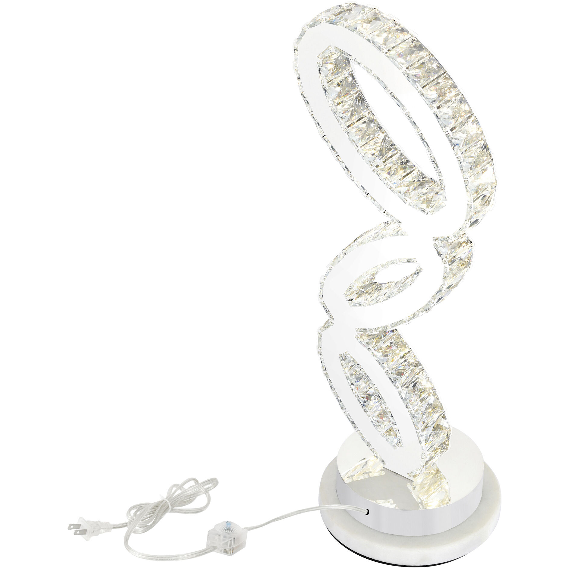 Balanced 23 inch 1.00 watt Chrome Table Lamp Portable Light