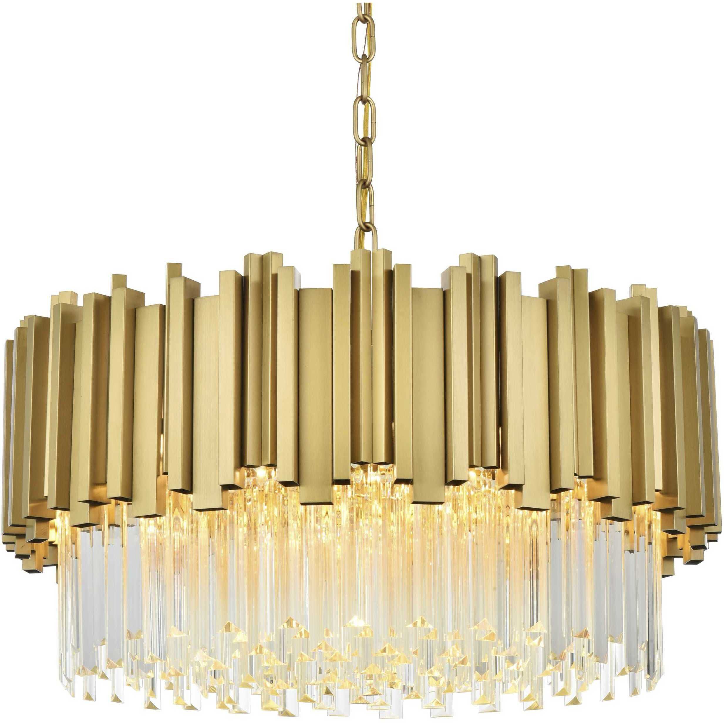 Willow 8 Light 24 inch Satin Gold Chandelier Ceiling Light