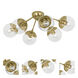 Celeste 6 Light 30.5 inch Modern Brass Flushmount Ceiling Light
