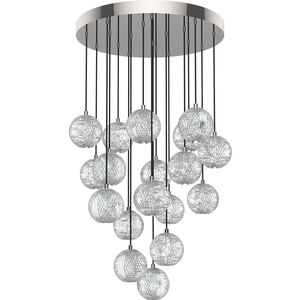 Marni LED 21.13 inch Polished Nickel Multi-Pendant Ceiling Light