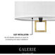Galerie Link LED 24 inch Black with Heritage Brass Indoor Semi-Flush Mount Ceiling Light