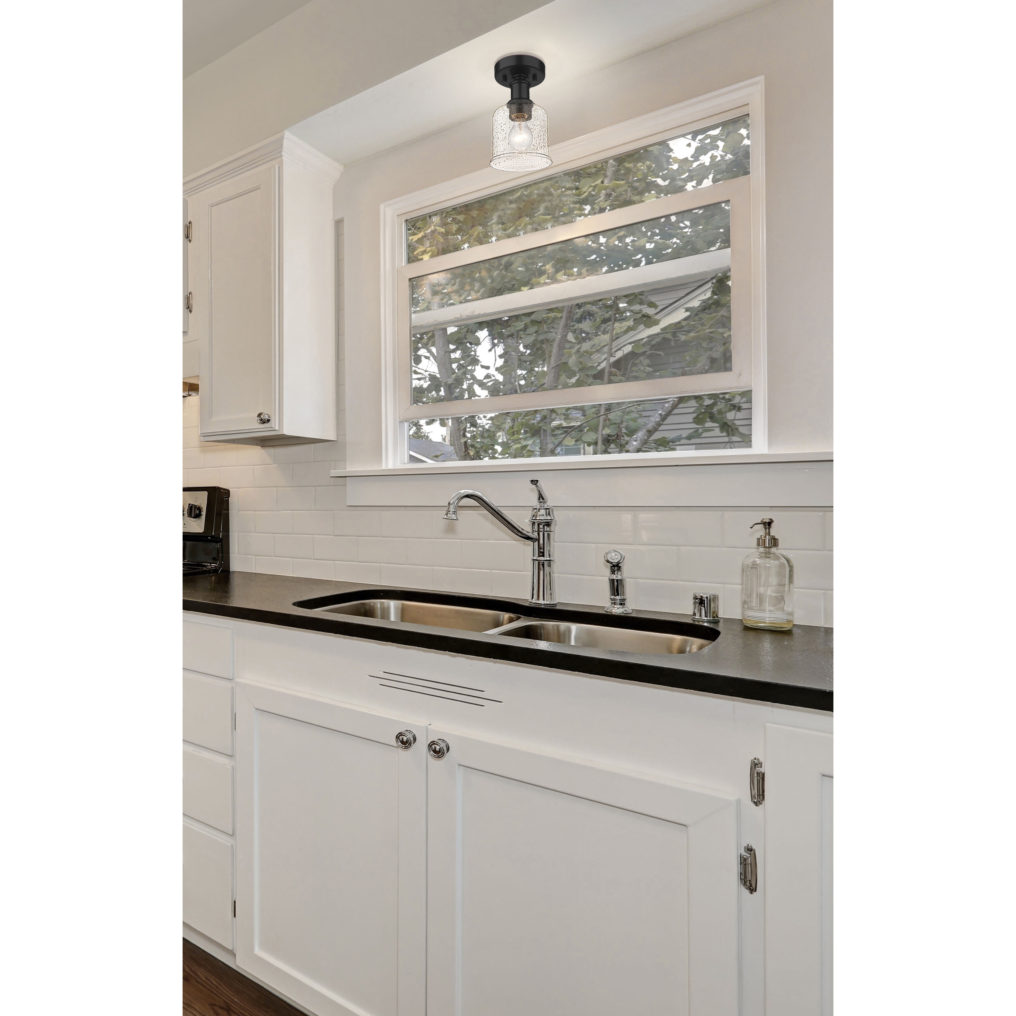 Bryant 1 Light 5.5 inch Matte Black Flush Mount Ceiling Light