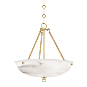 Somerset 3 Light 16 inch Aged Brass Pendant Ceiling Light