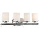 Ames 4 Light 24 inch Chrome Bath Bar Wall Light