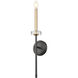 Gaultier Wall Sconce Wall Light in Matte Black and Modern Gold