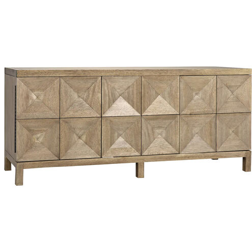 Quadrant 76 X 23 inch Washed Walnut Sideboard, 3 Door