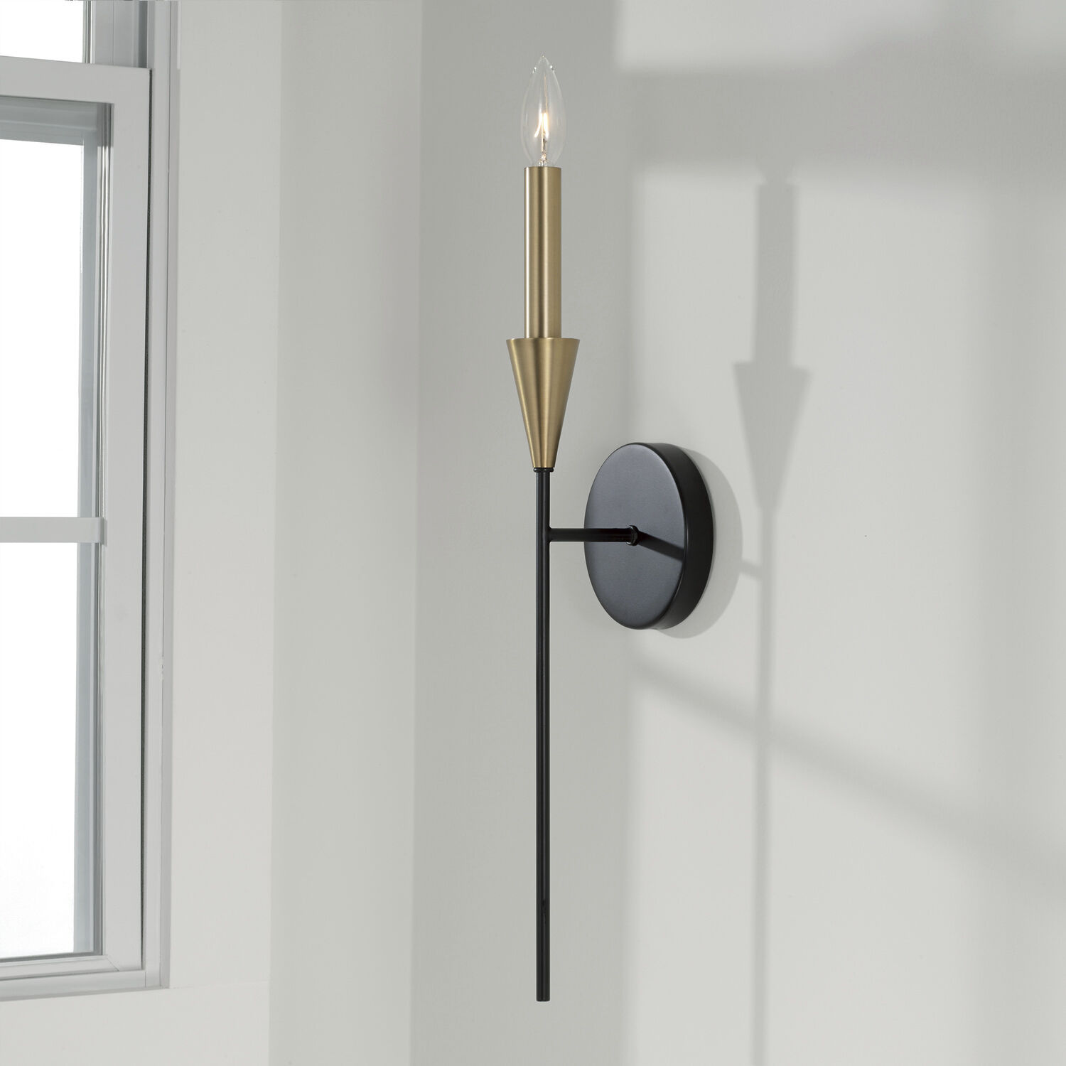 Avant 1 Light 5 inch Aged Brass and Black Sconce Wall Light