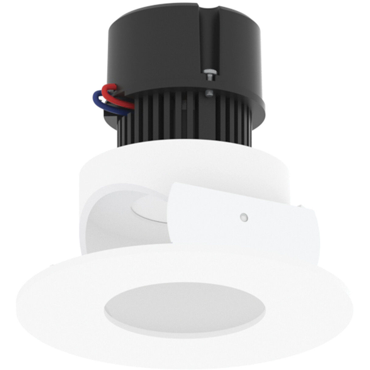 Pearl Bright White Pinhole / Bright White Flange LED Round Adjustable Pinhole Retrofit in 2700K, 4" Retrofit