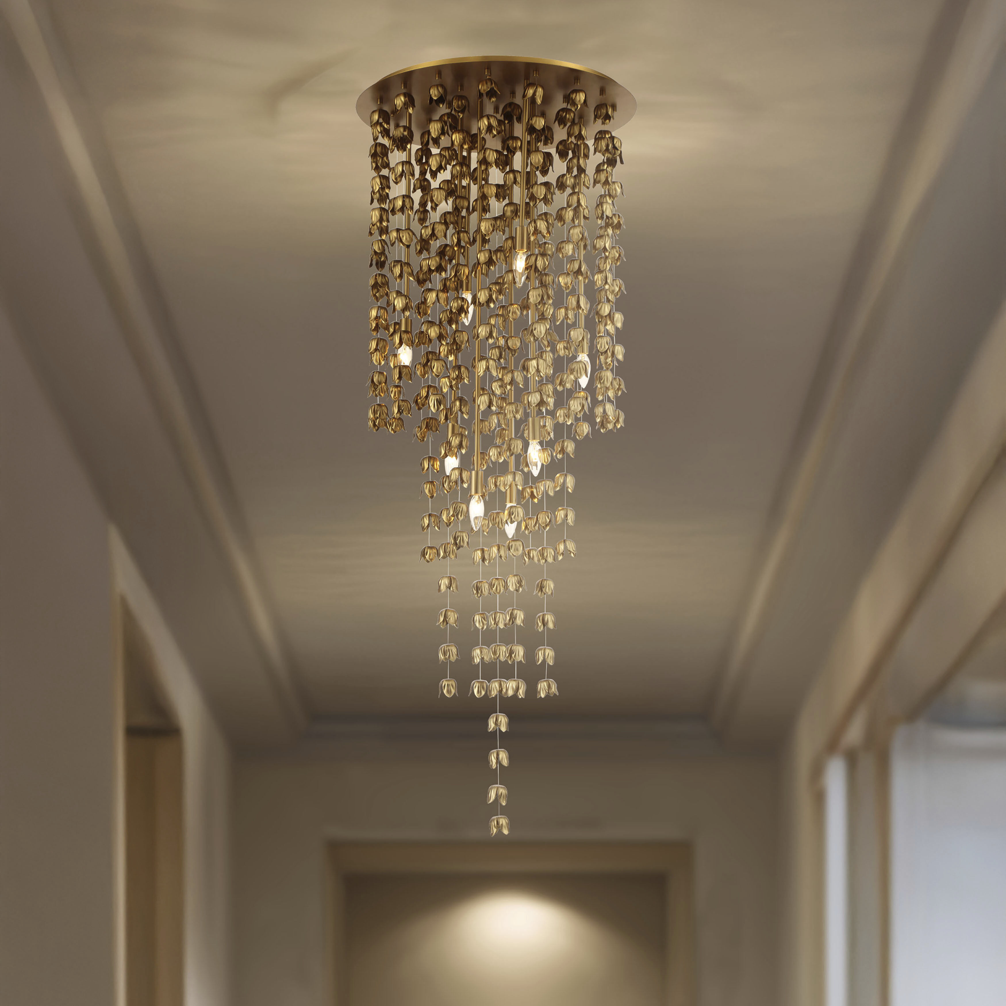 Ashgrove 8 Light 24 inch Legacy Brass Pendant Ceiling Light