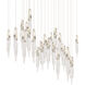 Beyond Kindjal LED 12 inch Polished Nickel Multi-Light Pendant Ceiling Light, Linear Canopy
