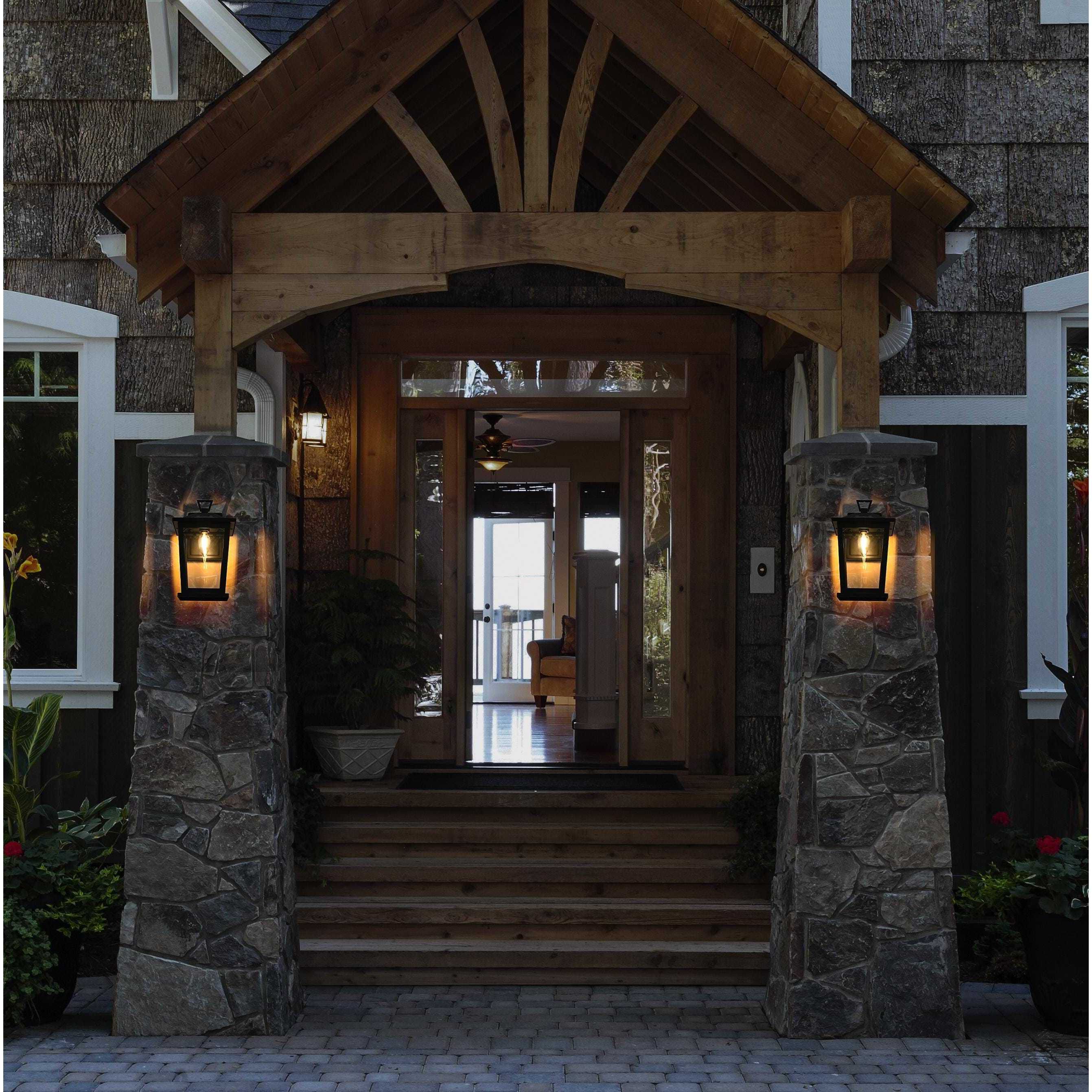 Berks 1 Light 12 inch Black Outdoor Wall Sconce