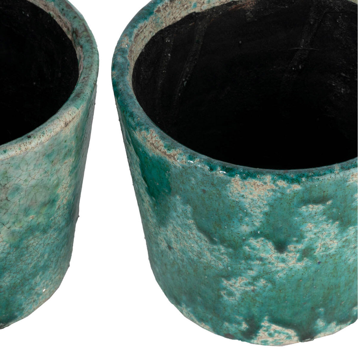 Terracotta Teal Outdoor Planter