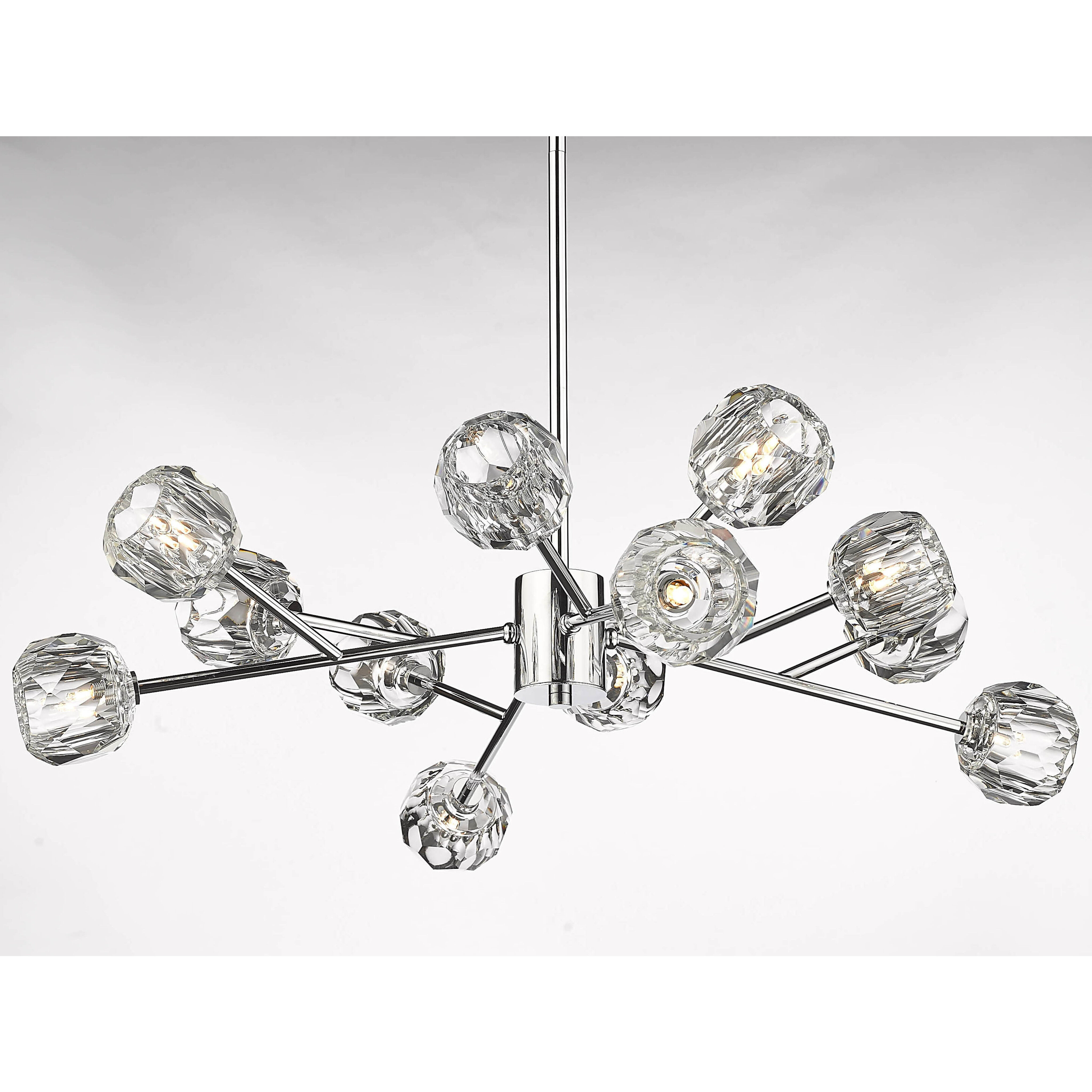 Canada 12 Light 36.5 inch Chrome Chandelier Ceiling Light