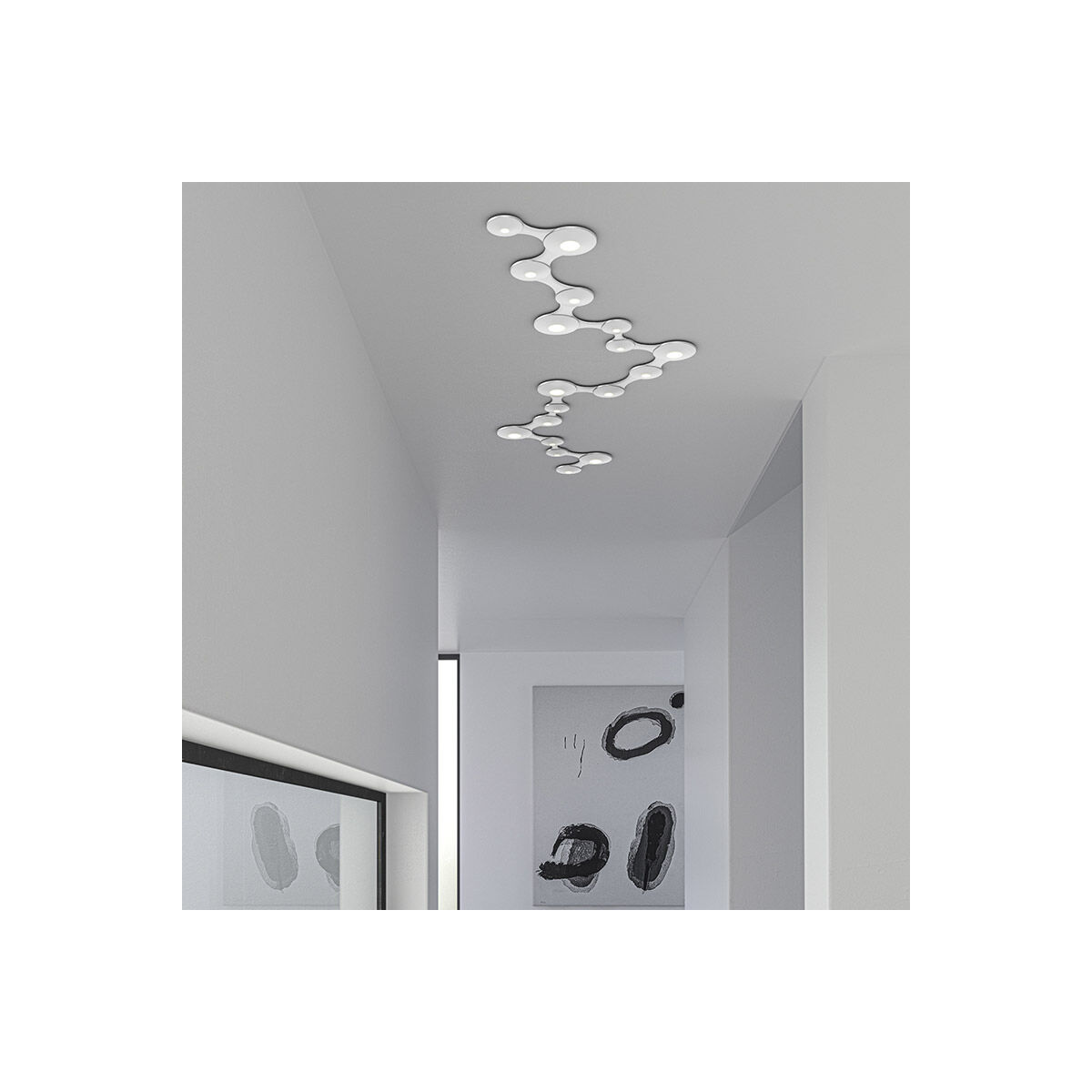 Coral Surface LED 91 inch Bright Satin Aluminum Surface Mount Ceiling Light