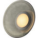 Jensen LED 11.75 inch Black Semi-Flush Mount Ceiling Light in Smoke