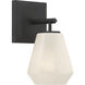 Siena 1 Light 5.25 inch Dark Matte Black Bath Sconce Wall Light
