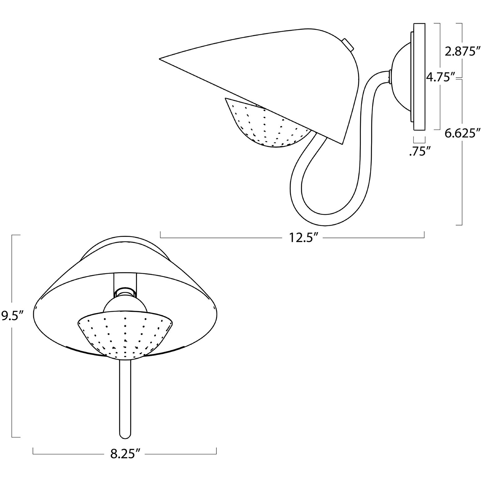 Keaton 1 Light 8.25 inch Polished Nickel Wall Sconce Wall Light, Single