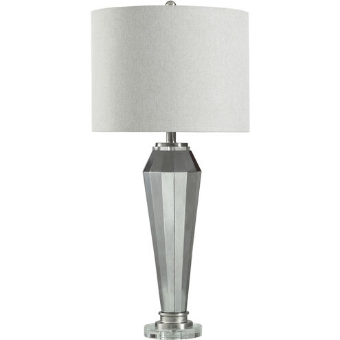 Cameron 34 inch 150.00 watt Smoke Plated and Clear Table Lamp Portable Light