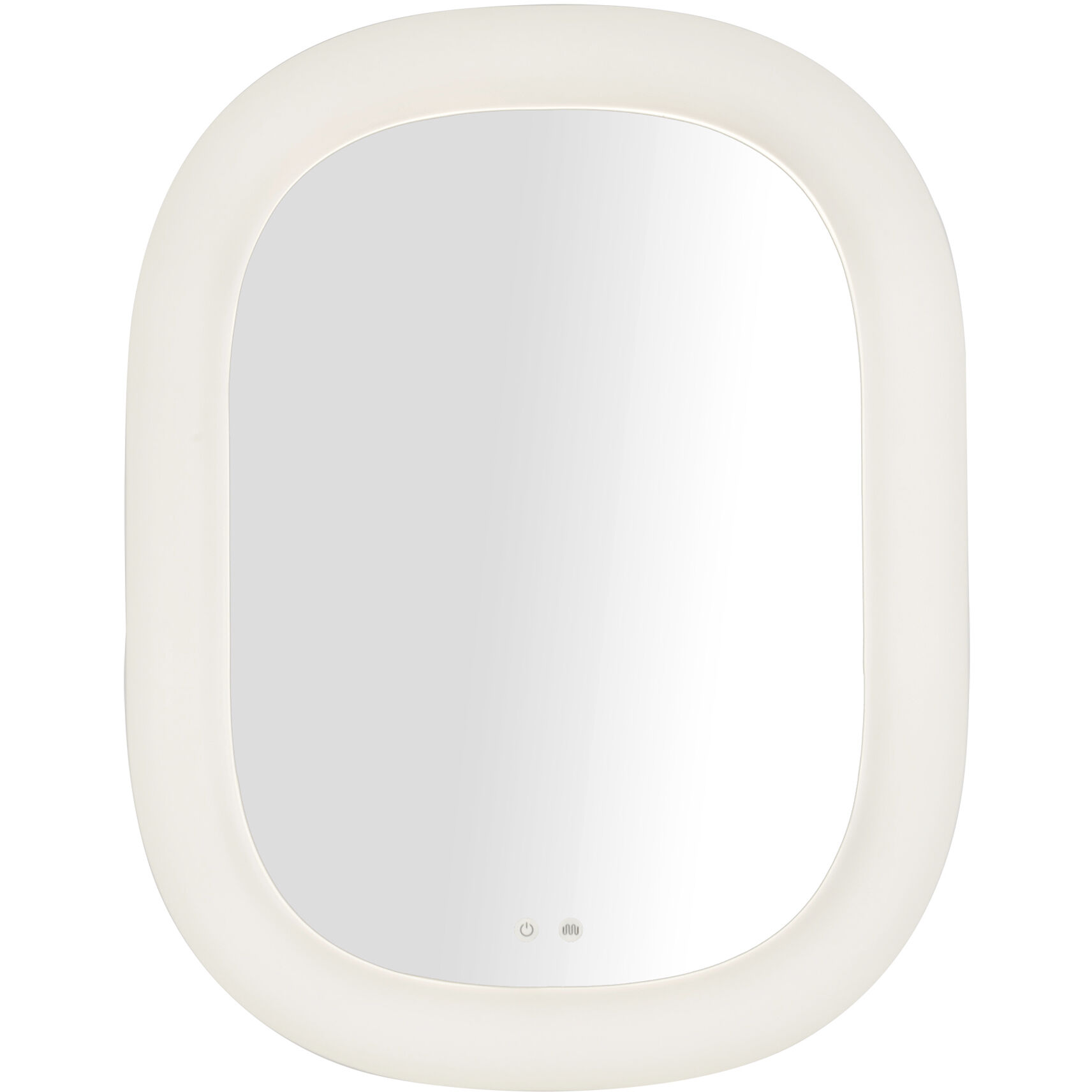 Float 37.13 X 28.75 inch White Wall Mirror