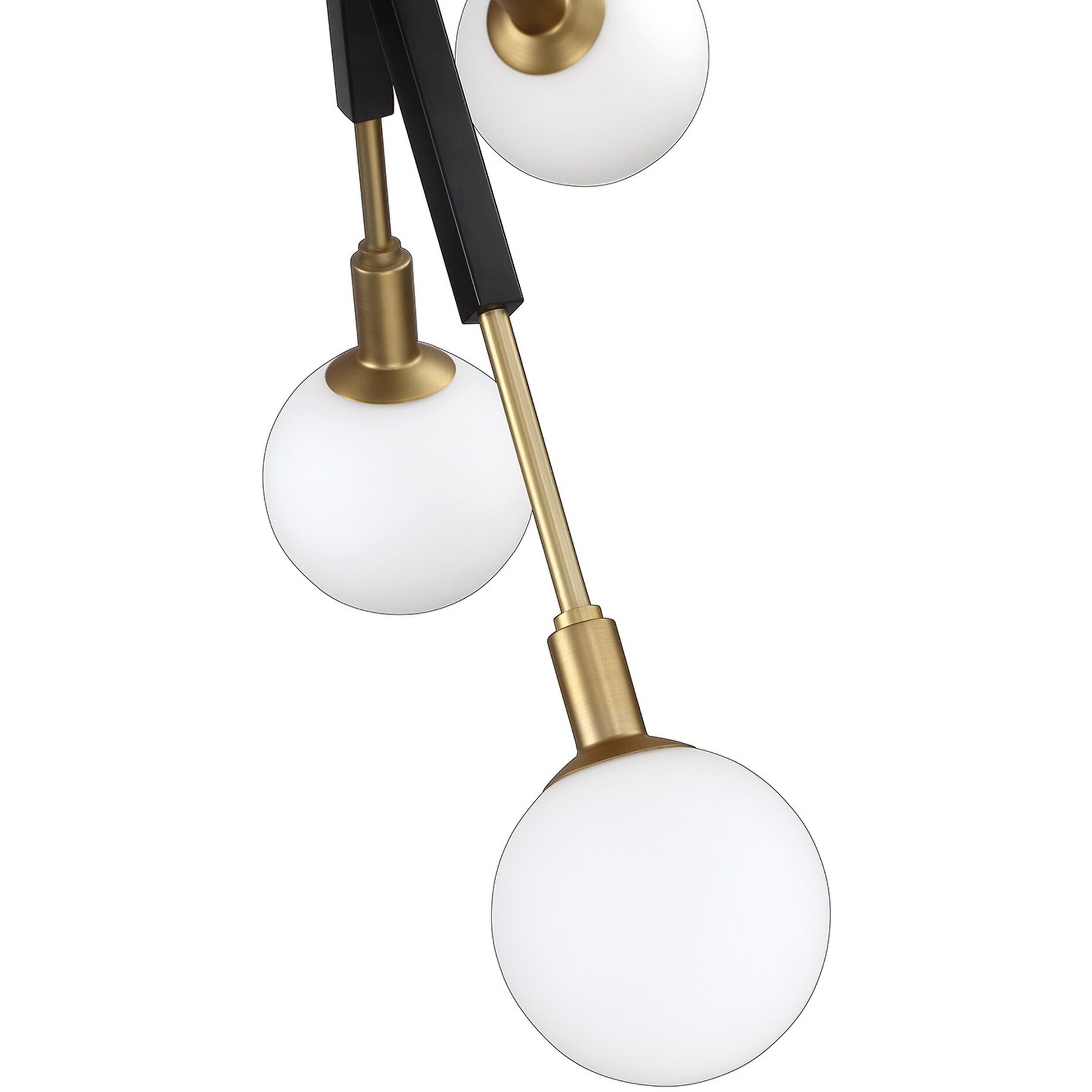 Ambience 4 Light 24.4 inch Black and Brass Pendant Ceiling Light