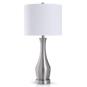 Steel 31 inch 150.00 watt Brushed Steel Table Lamp Portable Light