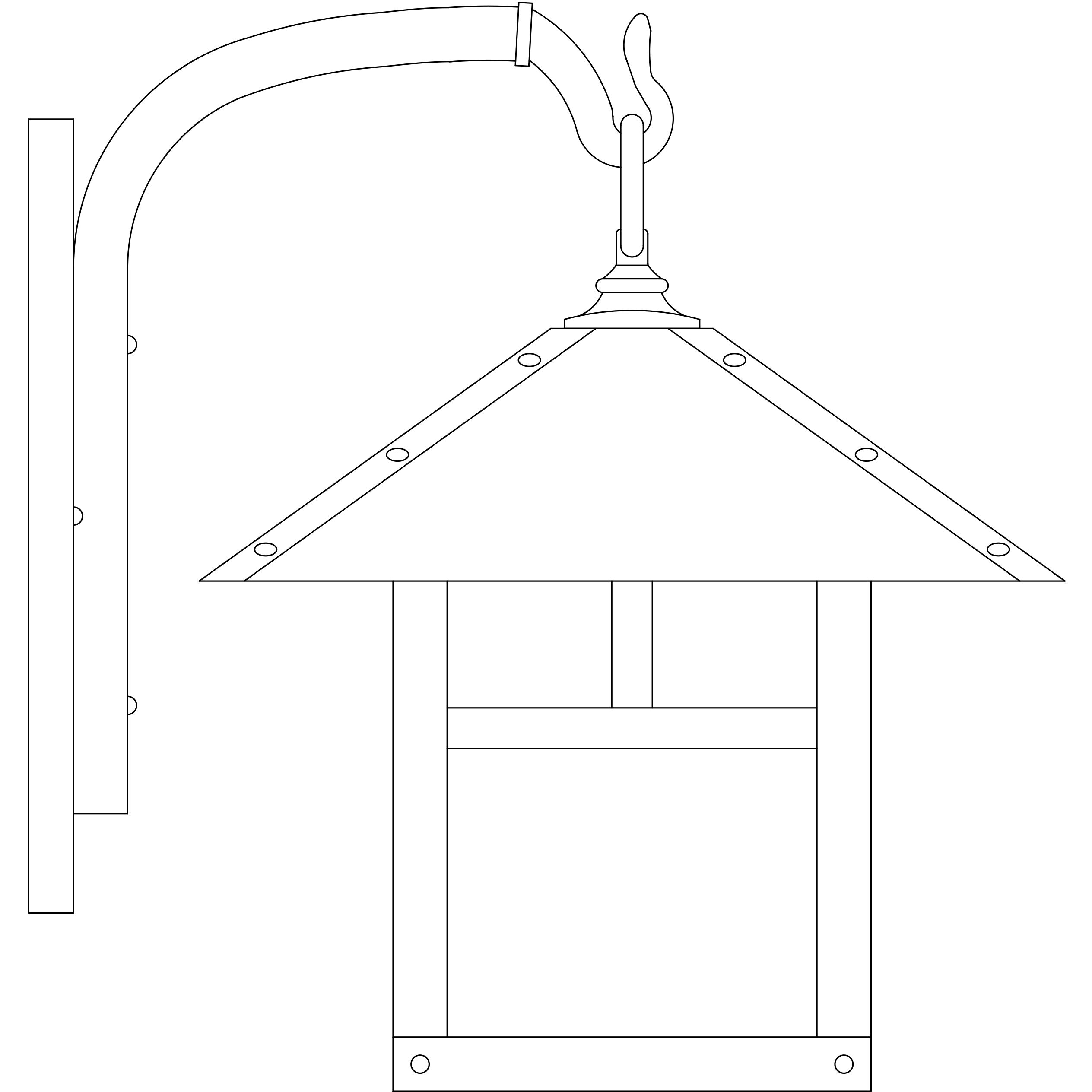 Evergreen 1 Light 15.12 inch Rustic Brown Outdoor Wall Mount in Tan, Classic Arch Overlay
