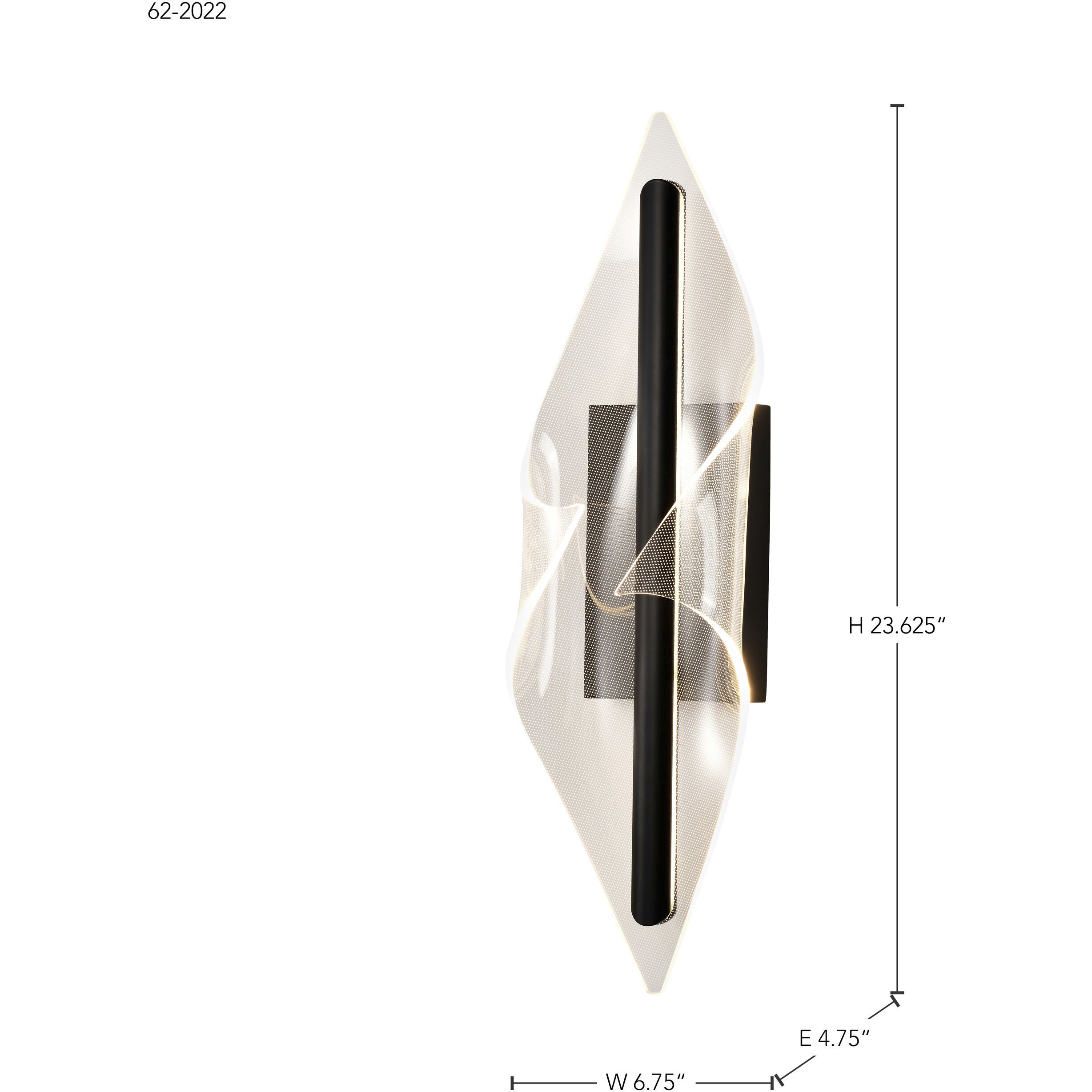 Geneva LED 6.75 inch Matte Black Vanity Light Wall Light