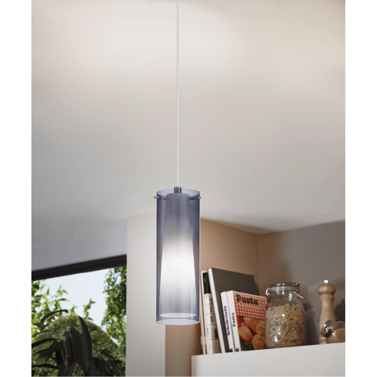 Pinto Nero 1 Light 4.75 inch Matte Nickel Mini Pendant Ceiling Light