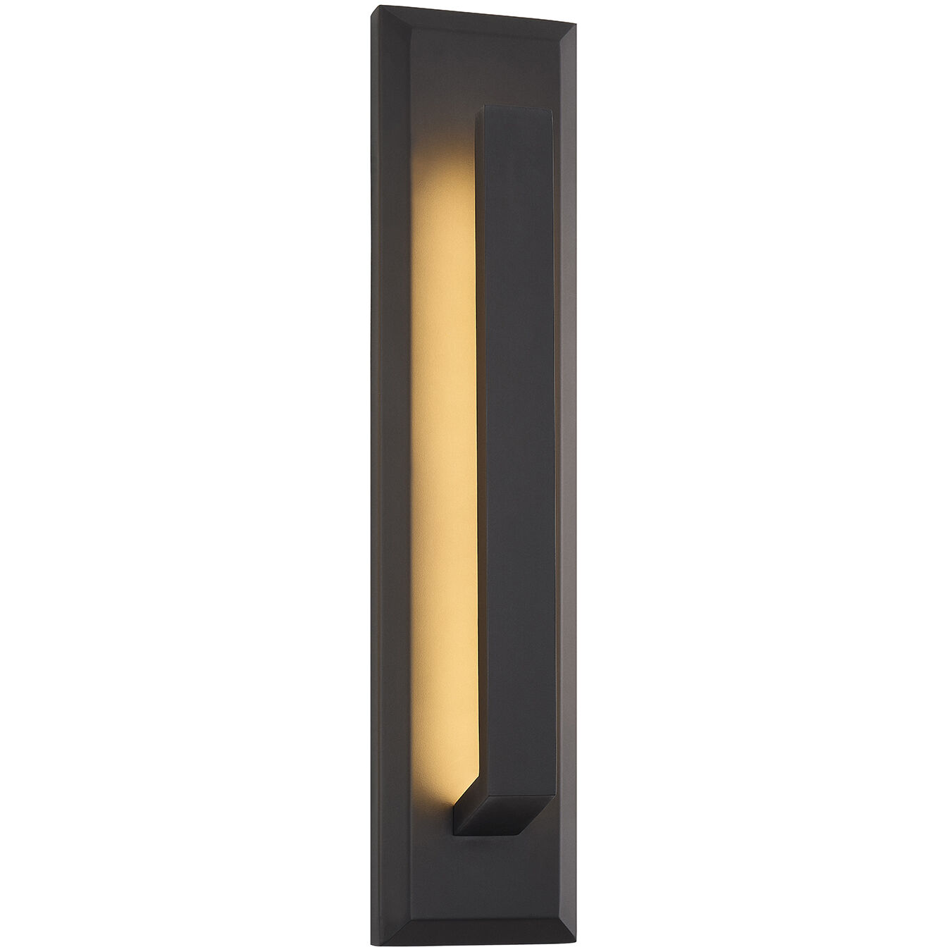 Zurich 21 inch Matte Black Outdoor Wall Sconce in 3.5" D x 4.5" W x 21" H, EVOLV