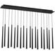 Sean Lavin Pylon LED Nightshade Black Chandelier Ceiling Light, Integrated LED