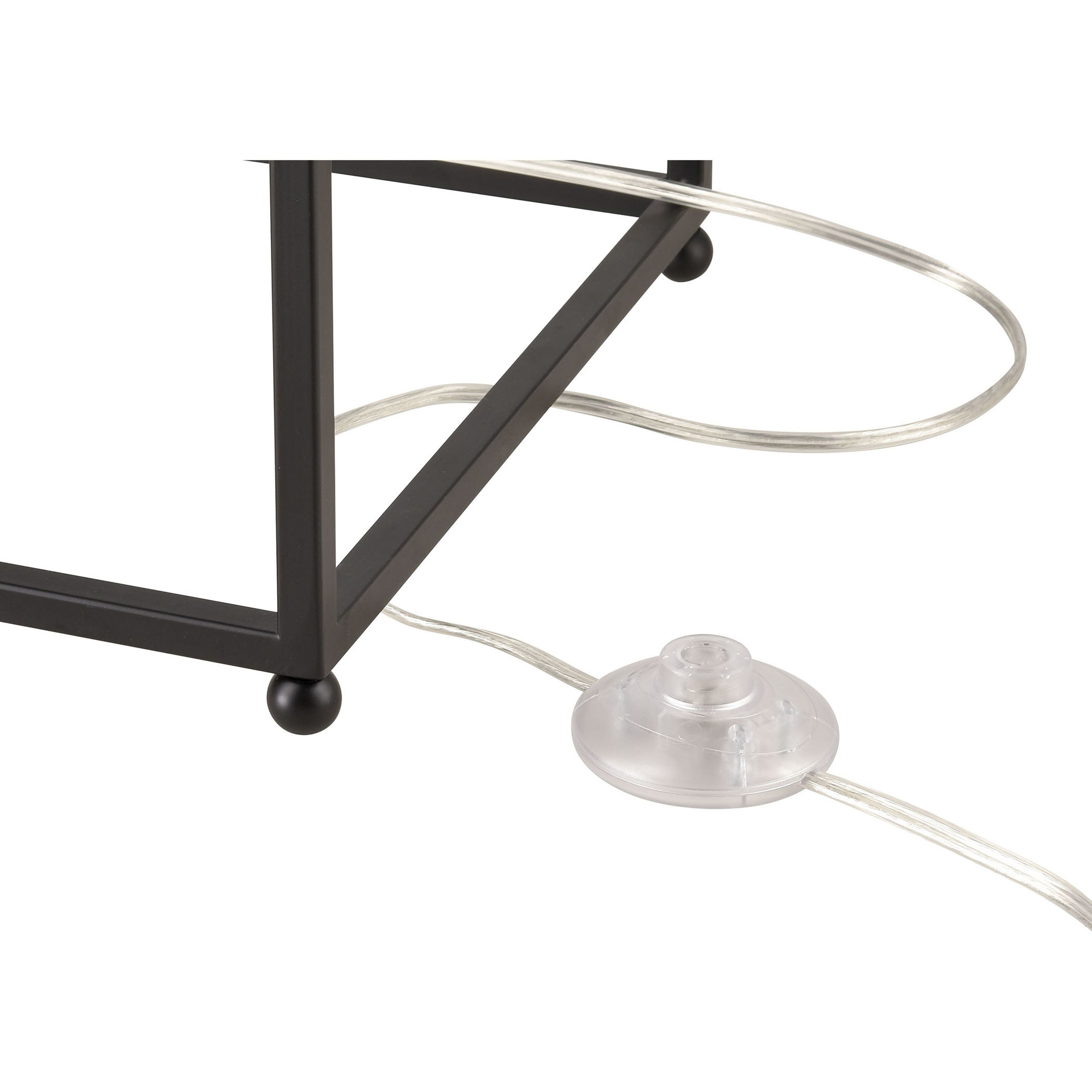 Gavia 60 inch 100 watt Antique Gold with Black Floor Lamp Portable Light