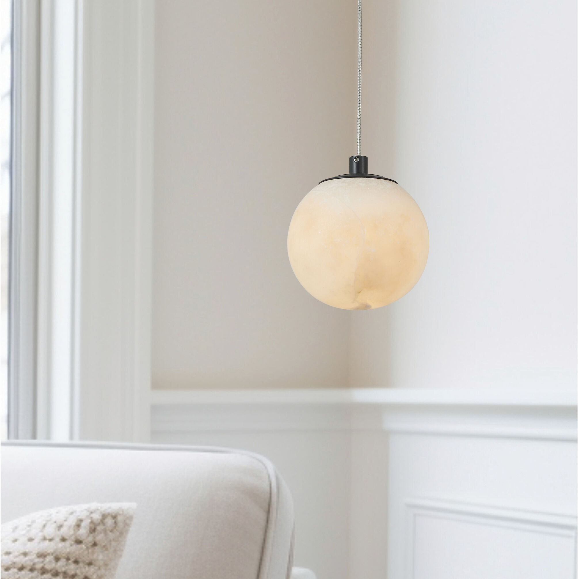 Stone LED 4 inch Matte Black Pendant Ceiling Light