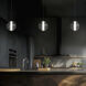 Swirly LED 5.9 inch Smoke Glass and Brushed Nickel Mini-Pendant Ceiling Light in 2700K