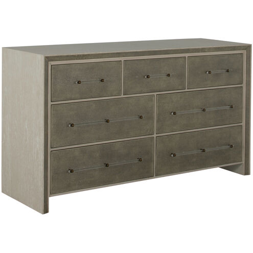 Alford Cerused White / Natural Shagreen Chest