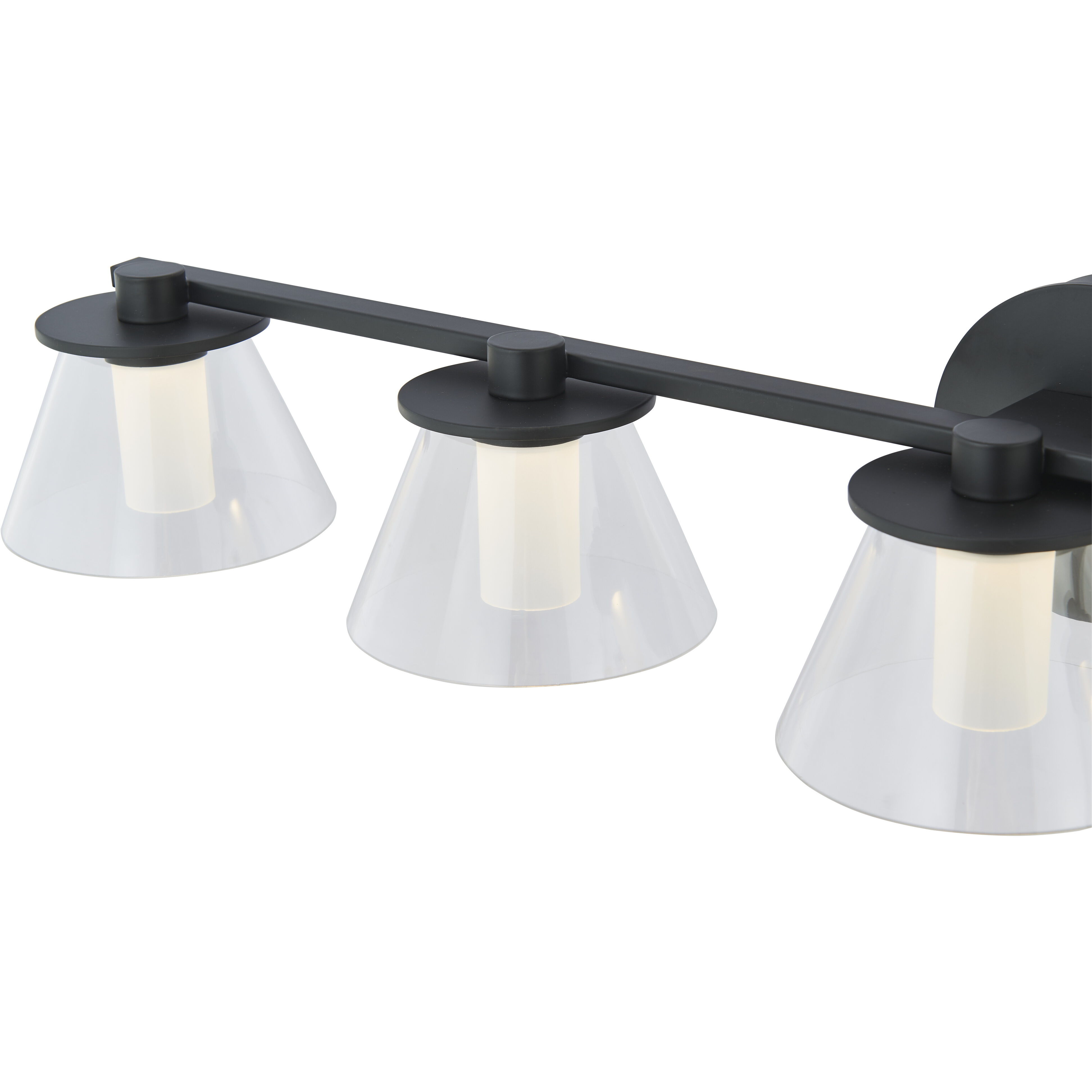 Cone LED 22 inch Black Bath Vanity Light Wall Light