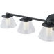 Cone LED 22 inch Black Bath Vanity Light Wall Light