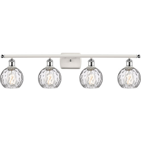 Ballston Athens Water Glass LED 36 inch White and Polished Chrome Bath Vanity Light Wall Light