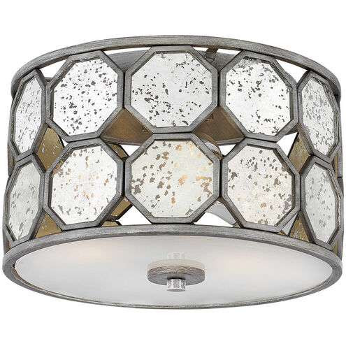 Lara LED 15 inch Brushed Silver Indoor Flush Mount Ceiling Light