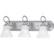 Elipse 3 Light 24 inch Brushed Nickel Vanity Light Wall Light