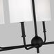 Foxdale 6 Light 44 inch Midnight Black Linear Chandelier Ceiling Light