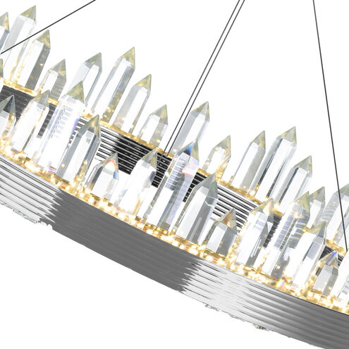 Agassiz LED 40 inch Polished Nickel Up Chandelier Ceiling Light