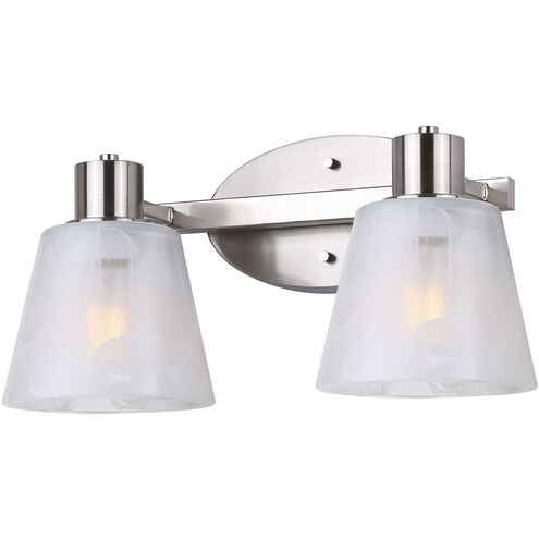 Luelle 2 Light 16 inch Brushed Nickel Vanity Light Wall Light