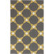 Frontier 36 X 24 inch Charcoal, Mustard, Cream Rug
