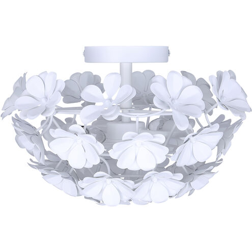 Cassia 2 Light 15 inch White Flush Mount Ceiling Light
