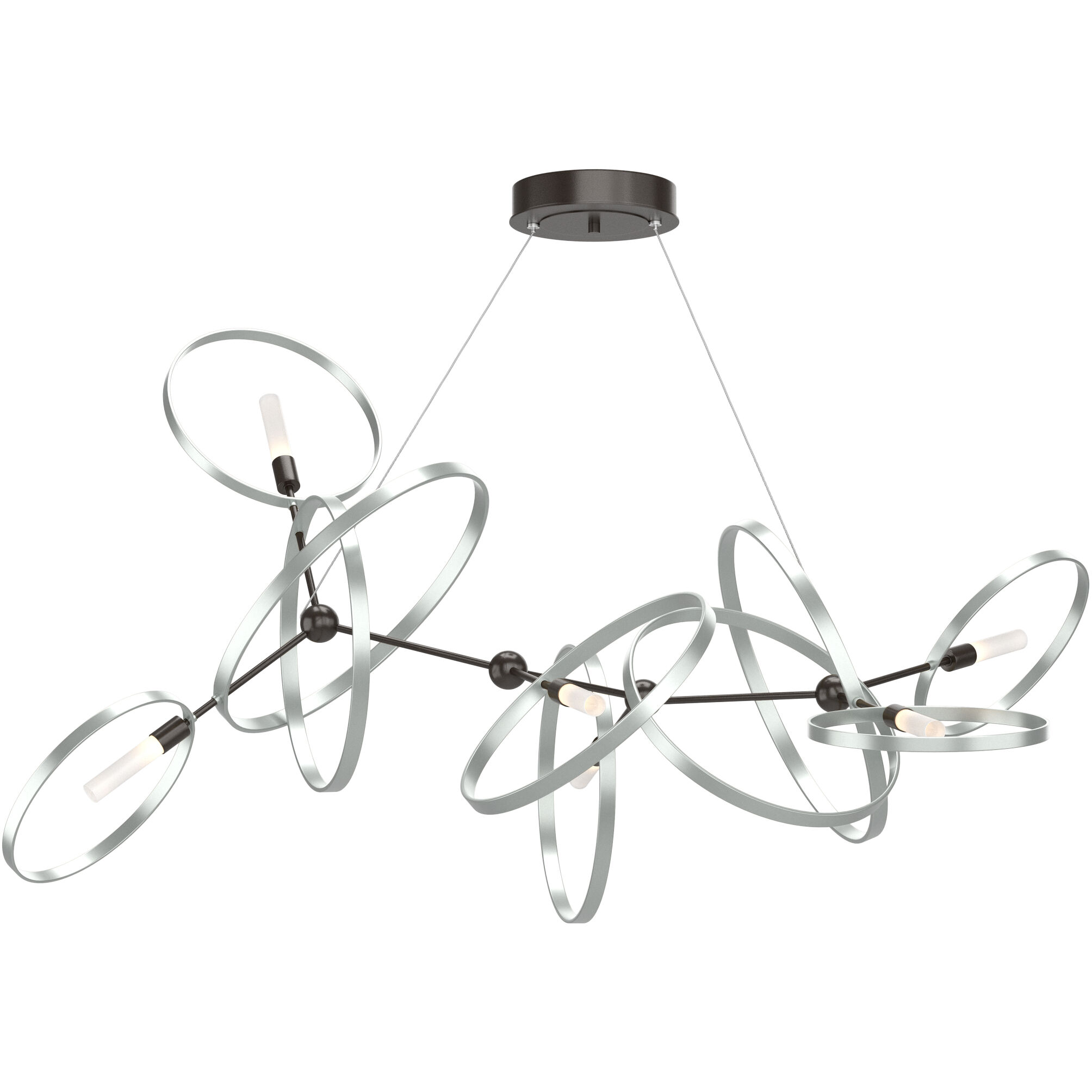 Celesse 6 Light 59.7 inch Oil Rubbed Bronze and Vintage Platinum Pendant Ceiling Light in Oil Rubbed Bronze/Vintage Platinum