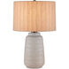 Owen 25.75 inch 150 watt Off-White and Light Brown and Antique Brass Table Lamp Portable Light