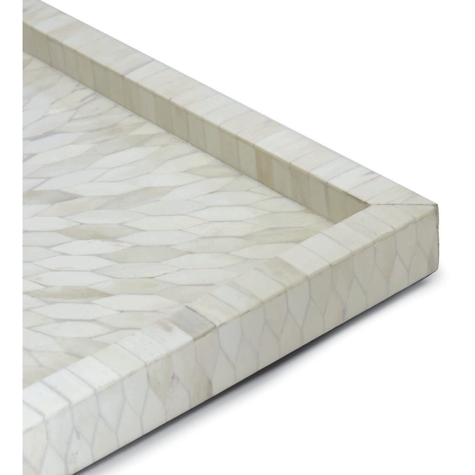 Montara White Serving Tray, Small