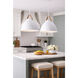 Nordic 1 Light 19 inch Tan Leather and White Single Pendant Ceiling Light