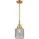 Franklin Restoration Stanton LED 6 inch Satin Gold Mini Pendant Ceiling Light